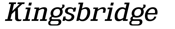 Kingsbridge font preview